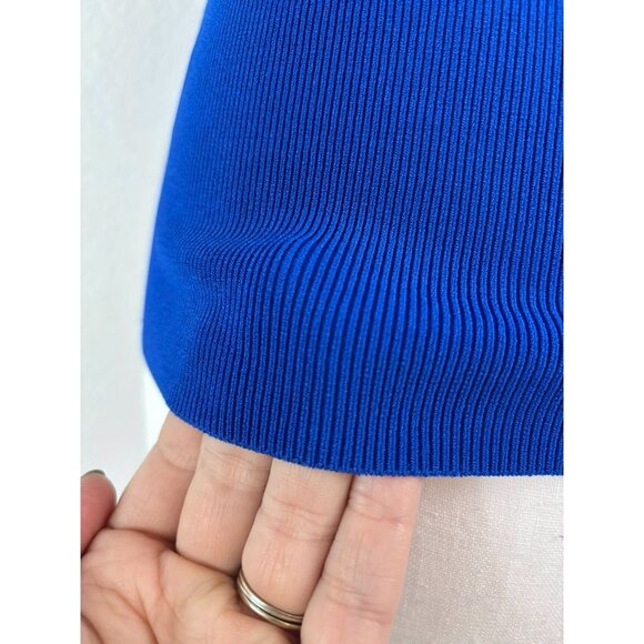 Ramy‎ Brook women's XXS blue ribbed one shoulder indira top fitted stretch - Picture 8 of 10